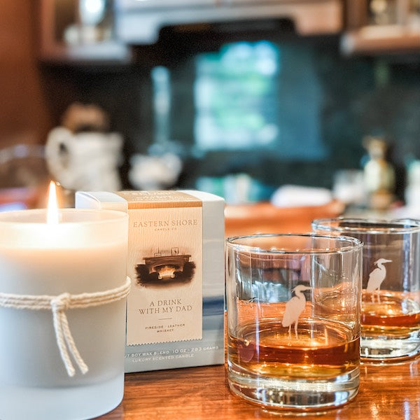 A Drink with My Dad Candle & Glasses Gift Set