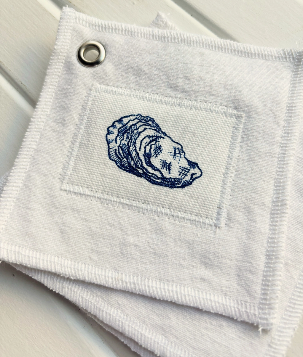 Coastal Canvas Oyster Coasters - Set of 4