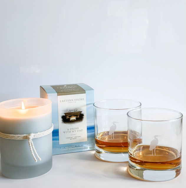 A Drink with My Dad Candle & Glasses Gift Set