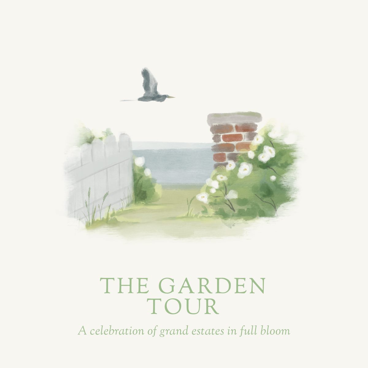 The Garden Tour candle graphic illustration. floral scent, floral candle, garden tour, virginia garden tour, talbot county garden tour, garden candle, garden, rose scented candle, lily scented candle, magnolia, geranium, peony, Scented candle, coconut soy wax, coastal candle, eastern shore, Chesapeake Bay, luxury candle, hand-poured, Maryland, Virginia