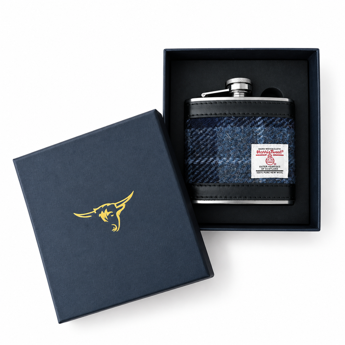 Harris Tweed Hip Flask
