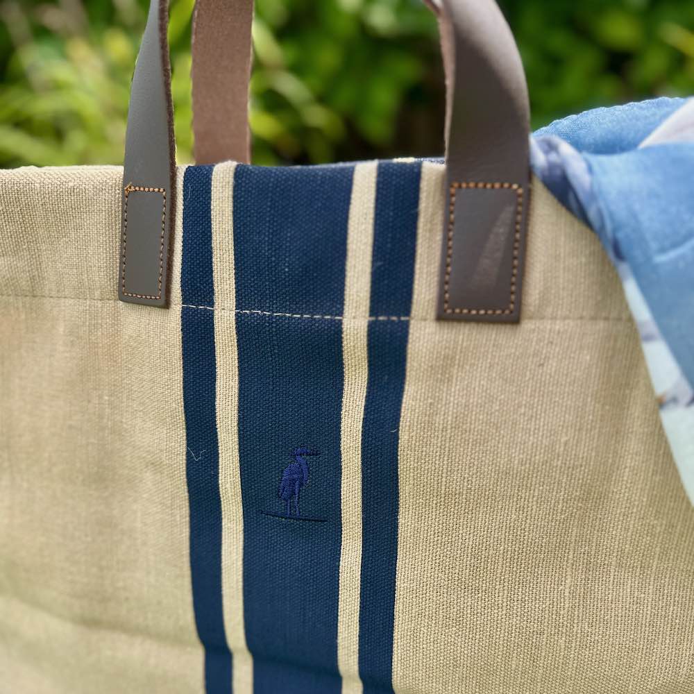 Jute Shopper Tote Bag