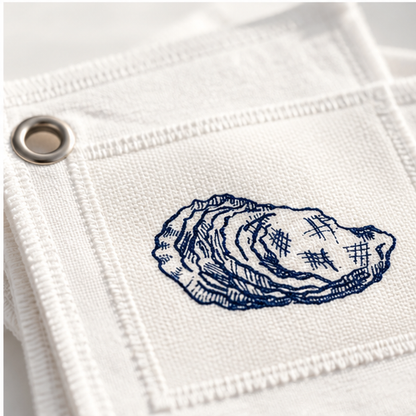 Coastal Canvas Oyster Coasters - Set of 4