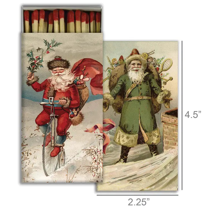 Holiday Vintage Style Santa Claus Box Matches