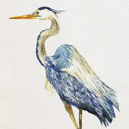heron tea towel, coastal tea towel, Chesapeake Bay decor, Eastern Shore decor, coastal kitchen decor, Great Blue Heron gift, nautical kitchen, Eastern Shore gift, cotton tea towel, coastal hostess gift